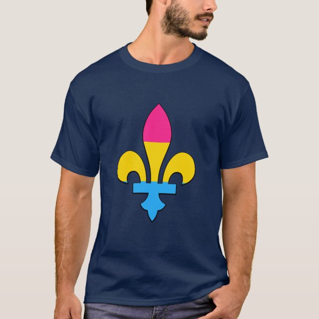 Pansexuality pride fleur-de-lis T-Shirt (Front)