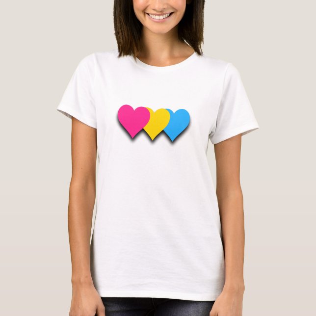 Pansexuality pride hearts Top (Front)