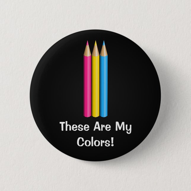 Pansexuality pride pencils Button (Front)