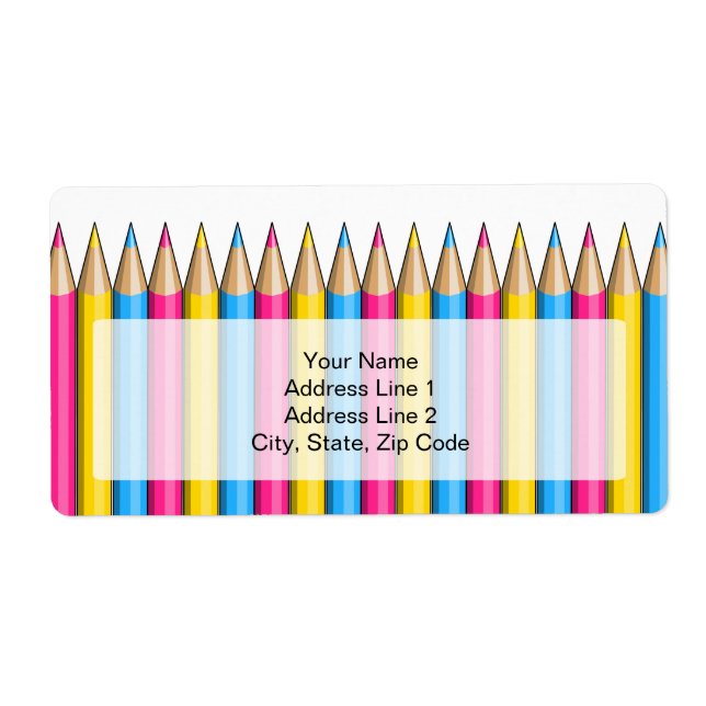 Pansexuality pride pencils Shipping Labels (Front)