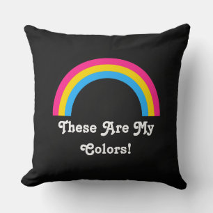 Pansexuality rainbow pride Throw Pillow