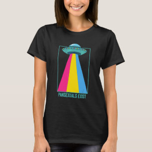 Pansexuals Exist Pan Pride Rainbow Lgbtqia+ Flag U T-Shirt