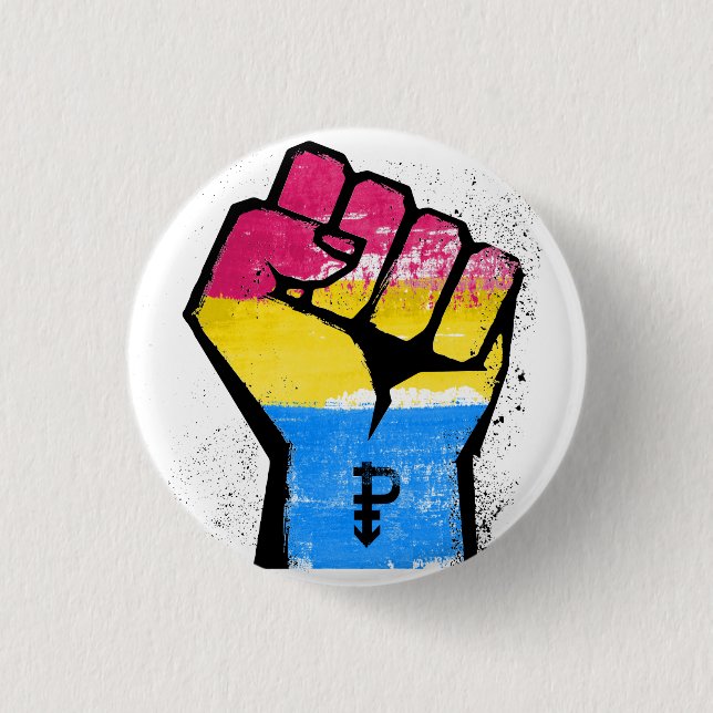 PANSEXUALS RESIST AND SYMBOL - LGBT RESISTANCE -.p 3 Cm Round Badge (Front)