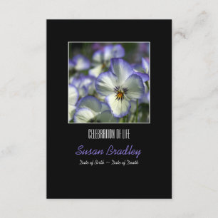 Pansies 2 Celebration of Life Memorial Service Invitation