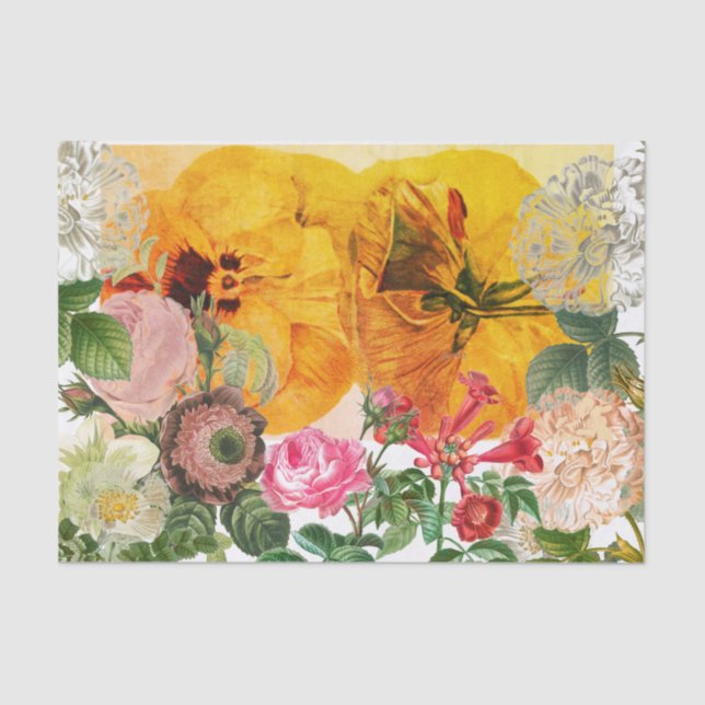PANSIES AND FLOWERS GARDEN Tissue Paper (Front)