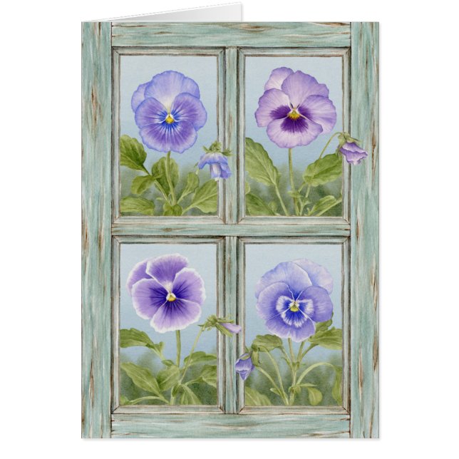 Pansies - Blank Card (Front)