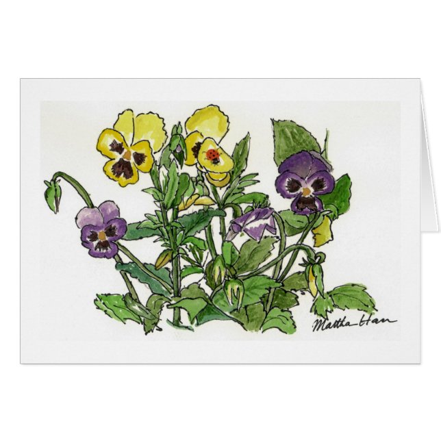 Pansies Cards (Front Horizontal)