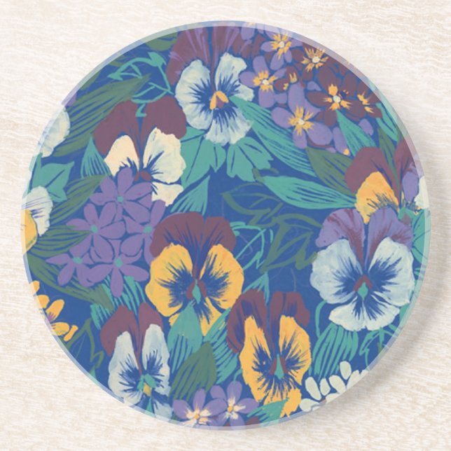 Pansies Coaster (Front)