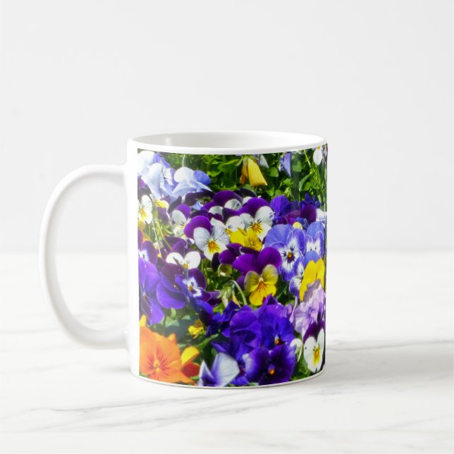 Pansies Coffee Mug (Left)