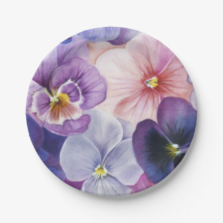 Pansies for the Table - Paper plates