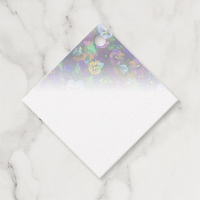 Pansies gift tag [purple] (Front)