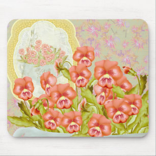 Pansies in a Bowl Mouse Pad