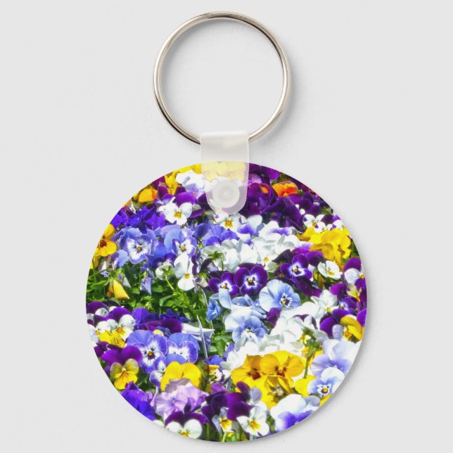 Pansies Key Ring (Front)