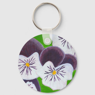 Pansies Key Ring