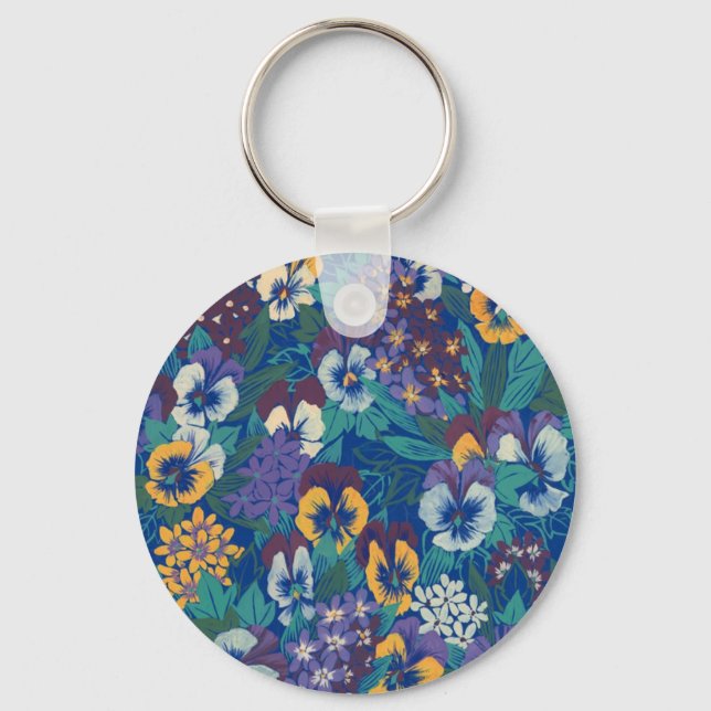 Pansies Key Ring (Front)