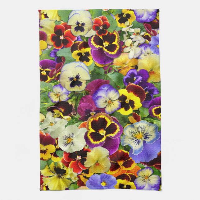 Pansies ~ Kitchen Towel (Vertical)