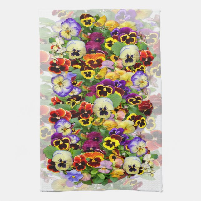 Pansies ~ Kitchen Towel (Vertical)
