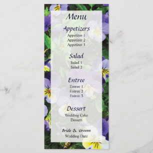 Pansies Menu... Menu