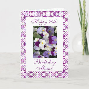 Pansies - Mother's 70th birthday Card