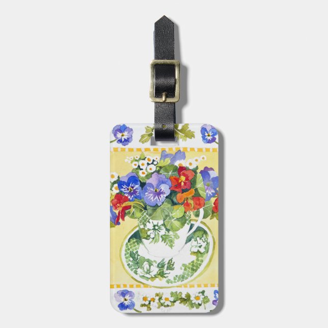 Pansies - nasturtiums 2013 luggage tag (Front Vertical)