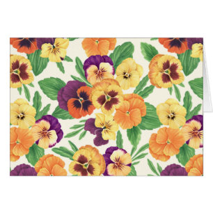 Pansies on off white