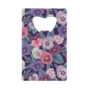 Pansies on plum violet