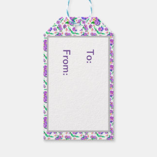 Pansies Pattern  Gift Tags