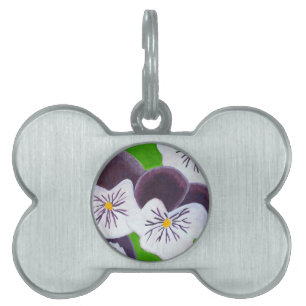 Pansies Pet Tag