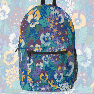 Pansies Printed Backpack