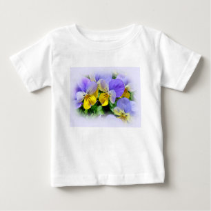 Pansies - Purple asnd Yellow Baby T-Shirt