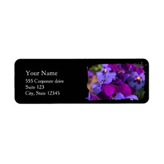 Pansies Return Address Labels