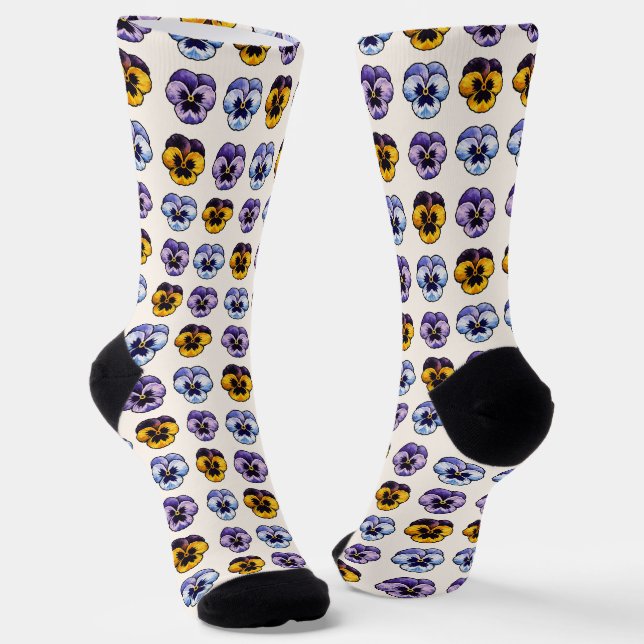 Pansies Socks (Angled)