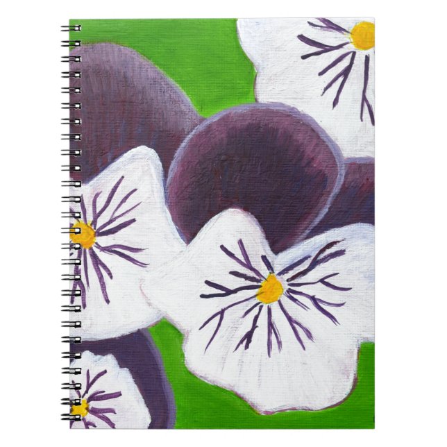 Pansies Spiral Notebook (Front)
