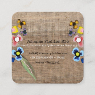 Pansies Square Business Card