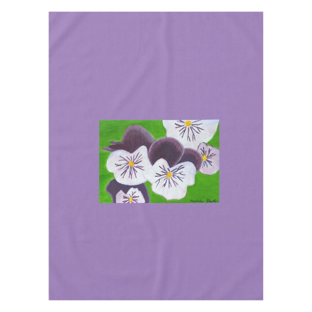 Pansies tablecloth  (Front)