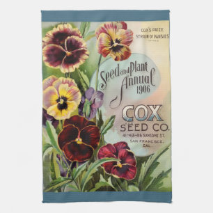 Pansies Tea Towel