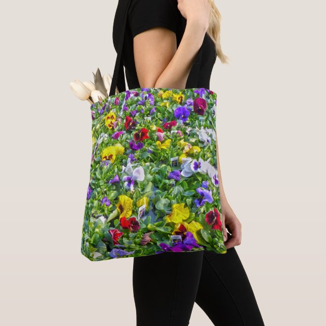 Pansies Tote Bag (Close Up)