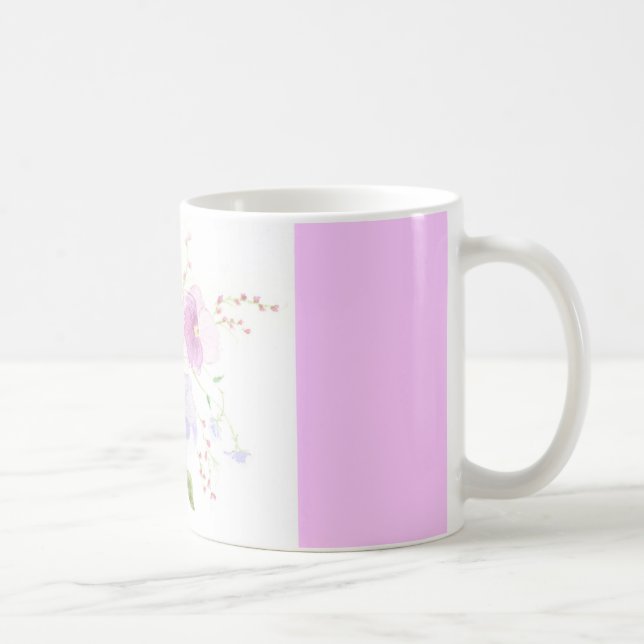 Pansies watercolor mug (Right)
