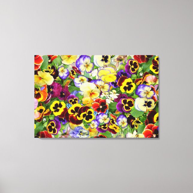 Pansies ~ Wrapped Canvas Print (Front)
