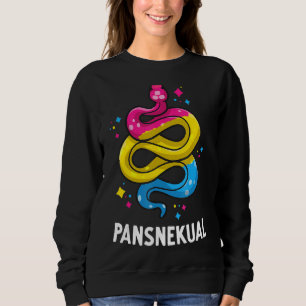 Pansnekual Pansexual Pride Snake Pan Flag Colours Sweatshirt