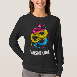 Pansnekual Pansexual Pride Snake Pan Flag Colours T-Shirt
