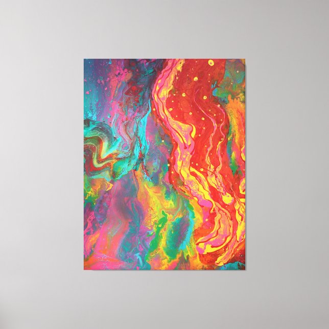 "Panspermia Stretched", abstract, psychedelic Canvas Print (Front)