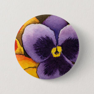 "Pansy #1" Floral Button