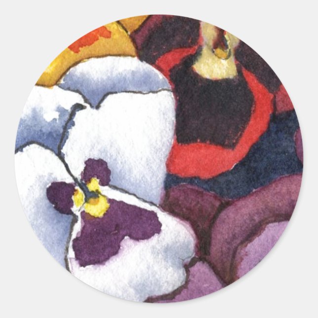 "Pansy #2" Floral Sticker (Front)