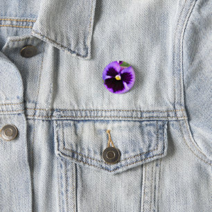 Pansy 3 Cm Round Badge