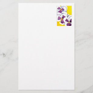 "Pansy #4" Floral Stationery