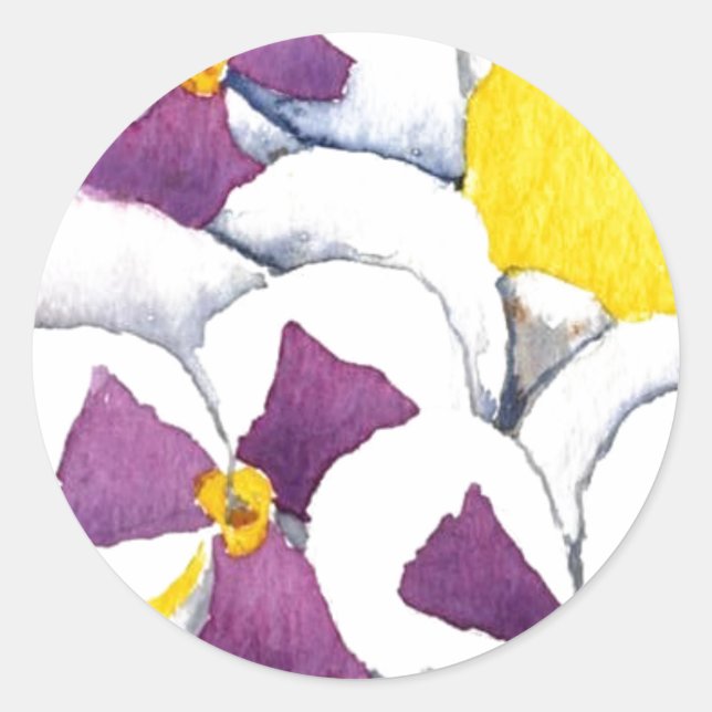 "Pansy #4" Floral Sticker (Front)