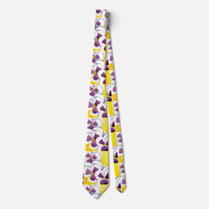 "Pansy 4" Flower Garden Neck Tie