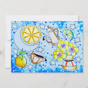 Pansy and Lemon Card