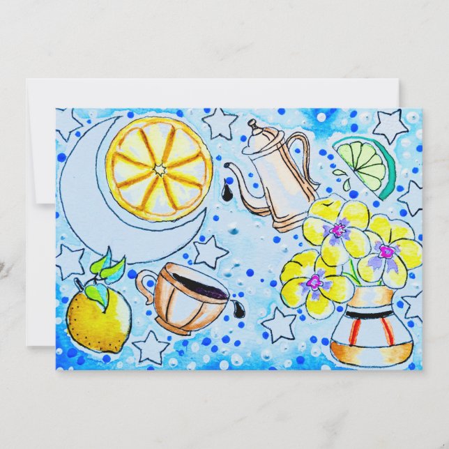 Pansy and Lemon Card (Front)
